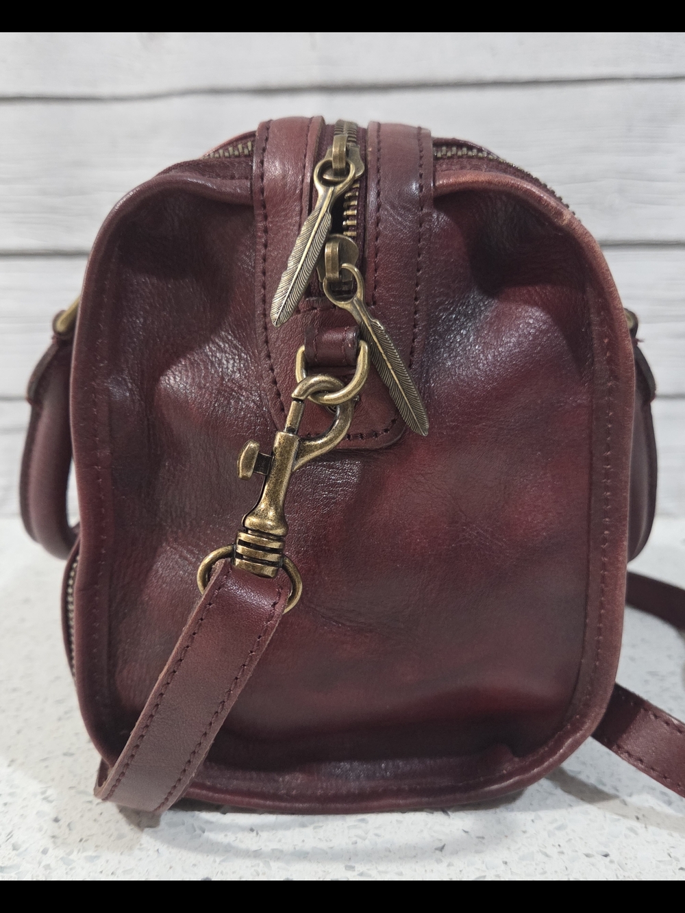 Old Trend Mini Trunk Crossbody Rusty Red - Picture 6 of 16